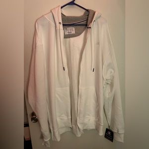 Champion zip up jacket white size XL